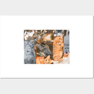 Kitty Cats in Boxes Posters and Art